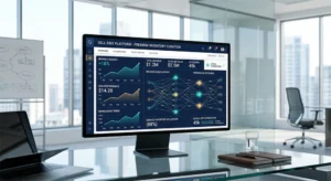 Sell-side decisioning platform dashboard showing revenue growth, CPM performance, and curated inventory metrics.